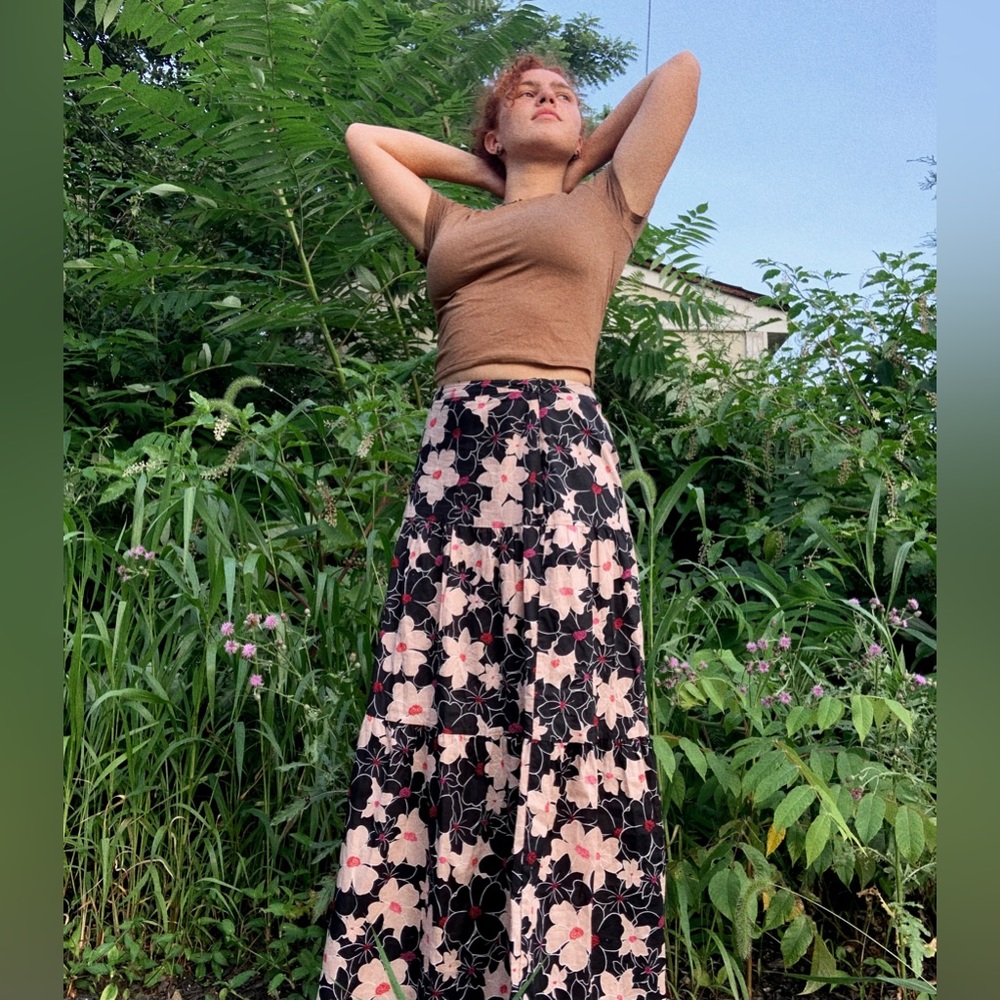 Floral maxi skirt
